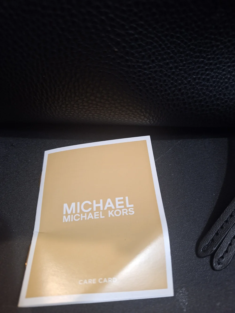 Michael Kors Black Pebbled Leather Mini Backpack with Gold Accents